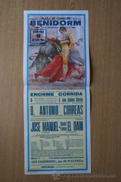 Carteles toros: Cartel de toros de Benidorm. 1983. - Foto 1