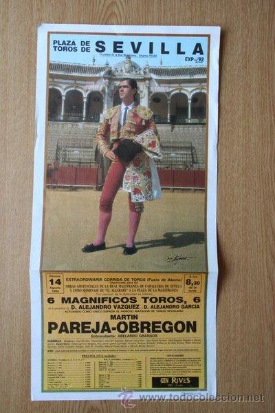Carteles toros: Cartel de toros de Sevilla. 1992. - Foto 1