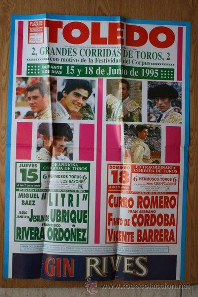 Carteles toros: Cartel de toros de Toledo. 1995. - Foto 1