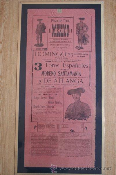 Carteles toros: Cartel de toros de M&eacute;xico. 1906. - Foto 1