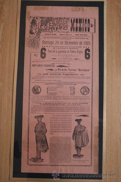 Carteles toros: Cartel de toros de M&eacute;xico. 1905. - Foto 1