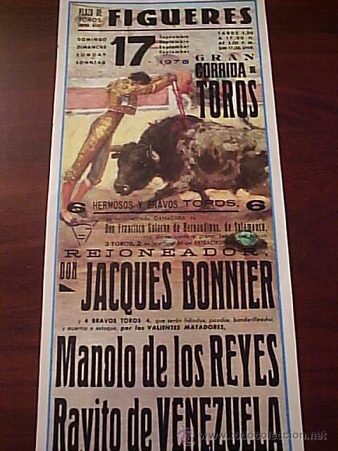 Carteles toros: CARTEL DE TOROS FIGUERES A&Ntilde;O 1978 - Foto 1