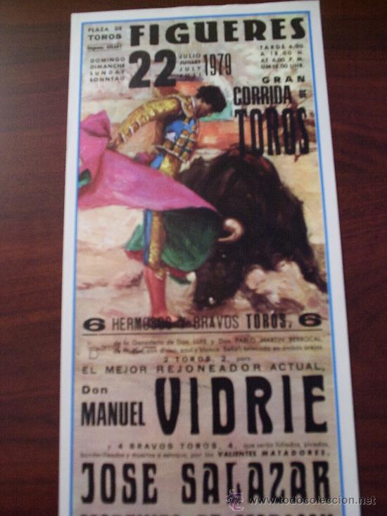 Carteles toros: CARTEL DE TOROS FIGUERES 1979 - Foto 1