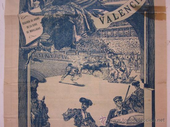 Carteles toros: CARTEL TOROS - VALENCIA - ABRIL DE 1908 - Foto 3
