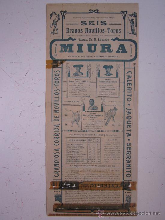 Carteles toros: CARTEL TOROS - VALENCIA - ABRIL DE 1908 - Foto 6