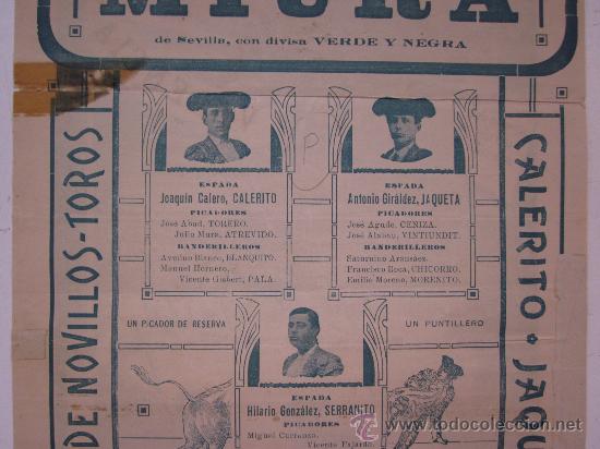 Carteles toros: CARTEL TOROS - VALENCIA - ABRIL DE 1908 - Foto 8