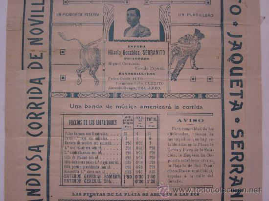 Carteles toros: CARTEL TOROS - VALENCIA - ABRIL DE 1908 - Foto 9