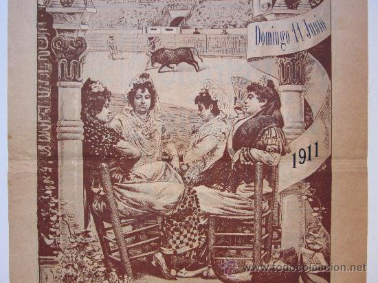 Carteles toros: CARTEL TOROS - VALENCIA - JUNIO DE 1911 - Foto 3