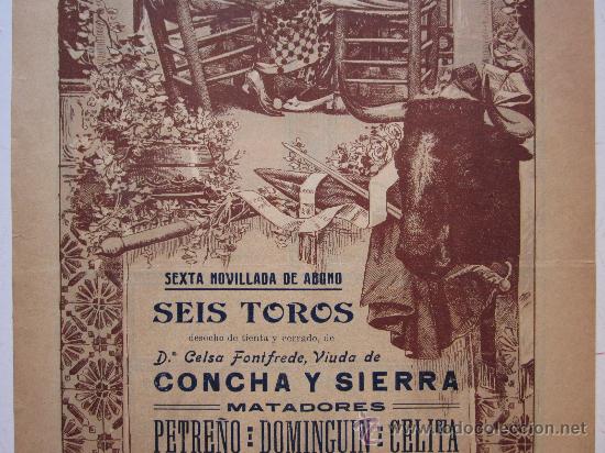 Carteles toros: CARTEL TOROS - VALENCIA - JUNIO DE 1911 - Foto 4
