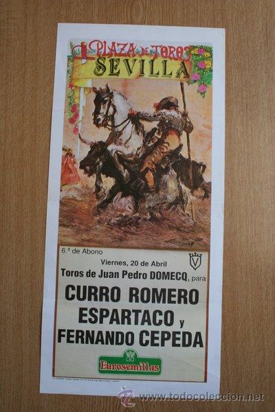 Carteles toros: Cartel de toros de Sevilla. - Foto 1