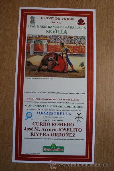 Carteles toros: Cartel de toros de Sevilla. 1997. - Foto 1