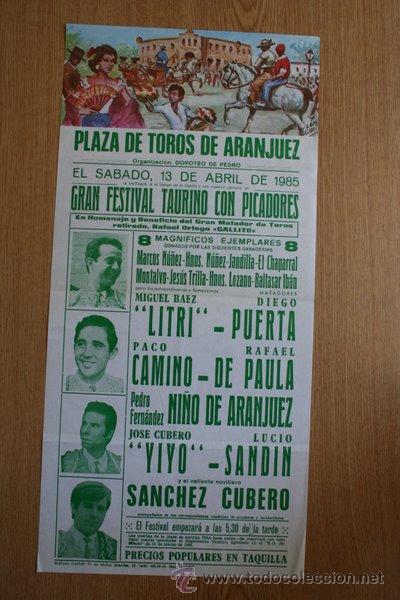 Carteles toros: Cartel de toros de Aranjuez. 1985. - Foto 1