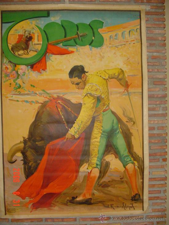Carteles toros: TORO Y TORERO.002. - Foto 1