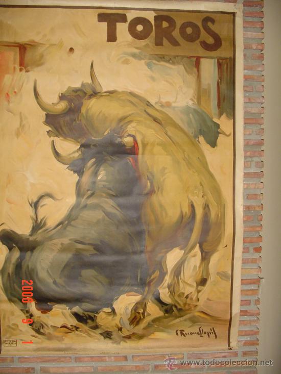 Carteles toros: TRES TOROS EN PELEA.003 - Foto 1