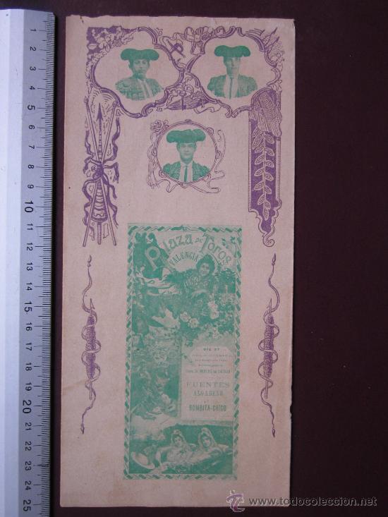 Carteles toros: PROGRAMA TOROS VALENCIA - A&Ntilde;O 1900 - IMP. LIT. ORTEGA - Foto 1