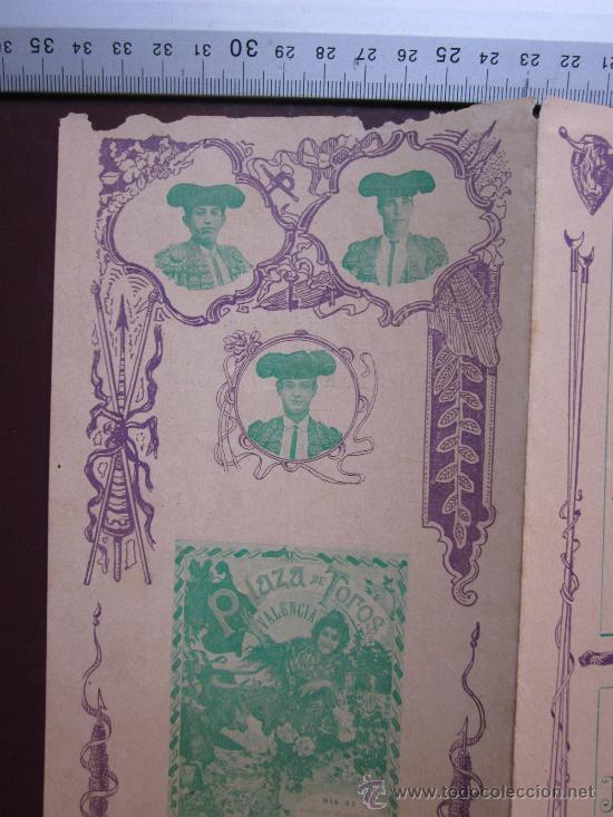 Carteles toros: PROGRAMA TOROS VALENCIA - A&Ntilde;O 1900 - IMP. LIT. ORTEGA - Foto 4