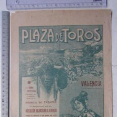 Carteles Toros: CARTEL TOROS VALENCIA - JUNIO DE 1915 - IMP. LIT. E. MIRABET - GENARO PALAU