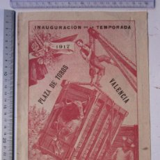 Carteles Toros: CARTEL TOROS VALENCIA - MARZO DE 1917 - IMP. LIT. ORTEGA, VALENCIA