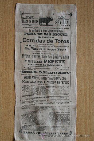 Carteles toros: Cartel de toros de Sevilla. 1905. - Foto 1