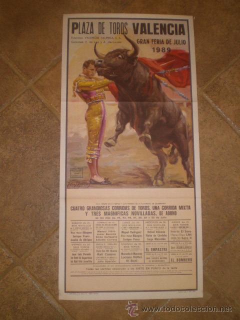 Carteles toros: CARTEL DE TOROS VALENCIA 1989 - Foto 1