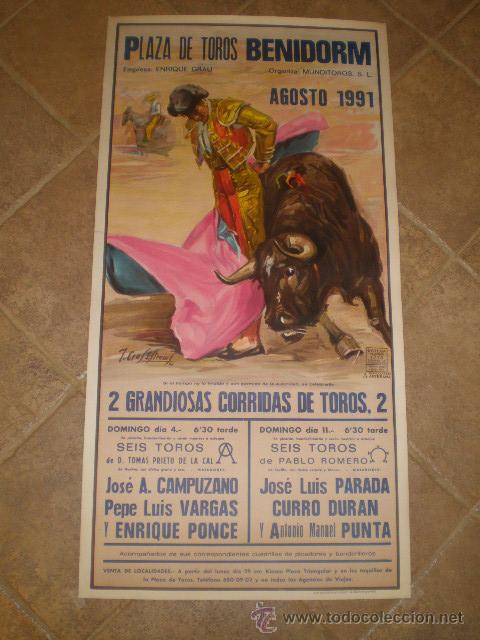 Carteles toros: CARTEL DE TOROS BENIDORM 1991 - Foto 1