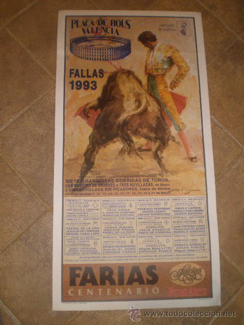 Carteles toros: CARTEL DE TOROS - VALENCIA 1993 - Foto 1