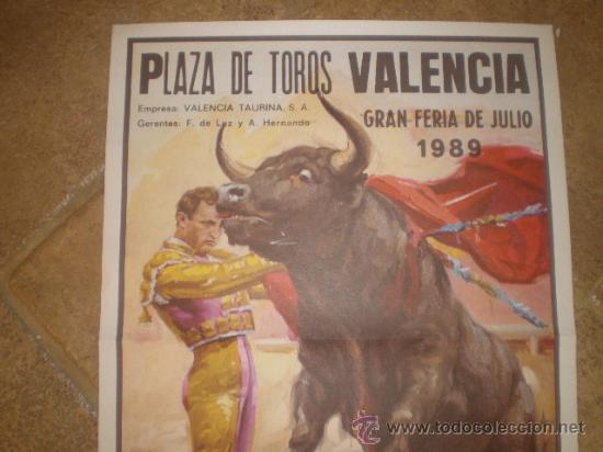 Carteles toros: CARTEL DE TOROS VALENCIA 1989 - Foto 3