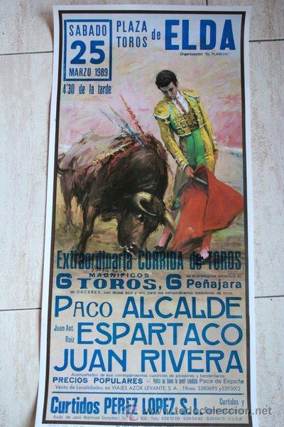 Carteles toros: Cartel de toros de Elda. 25 de marzo de 1989. - Foto 1