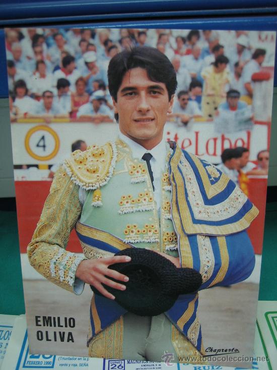 Carteles toros: Tarjeta EMILIO OLIVA - Foto 1