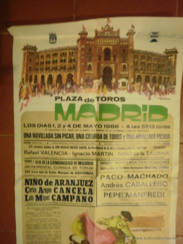 Carteles toros: Cartel Madrid 1986 - Foto 3