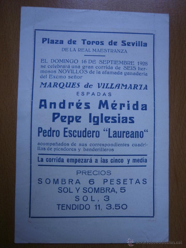 Carteles toros: Programa de mano - Foto 2