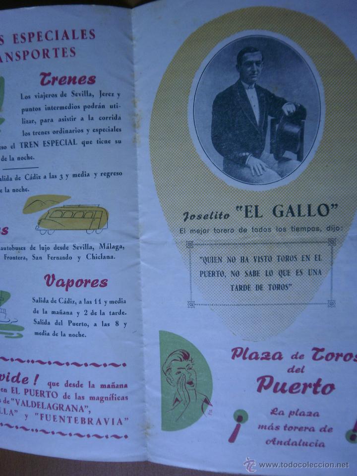 Carteles toros: Programa toros en el Puerto 1958 - Foto 2