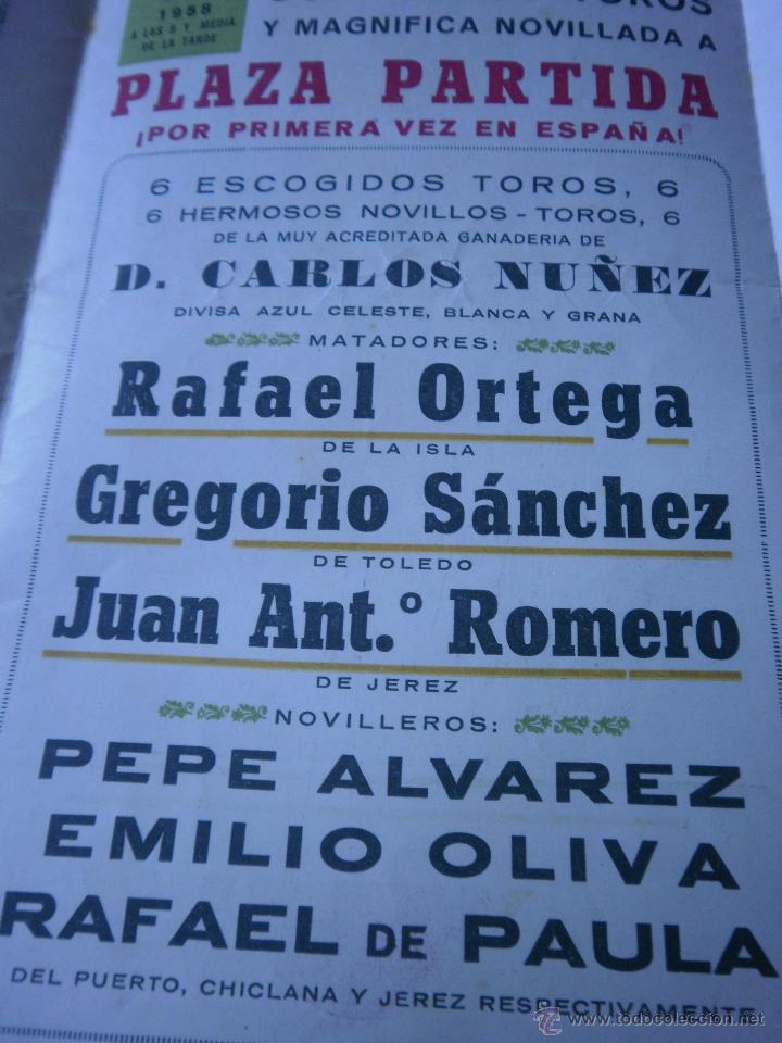 Carteles toros: Programa toros en el Puerto 1958 - Foto 3