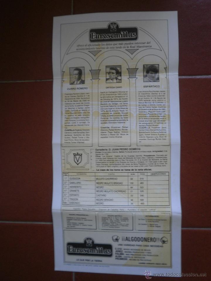 Carteles toros: Cartel de toros Sevilla 1991 - Foto 2