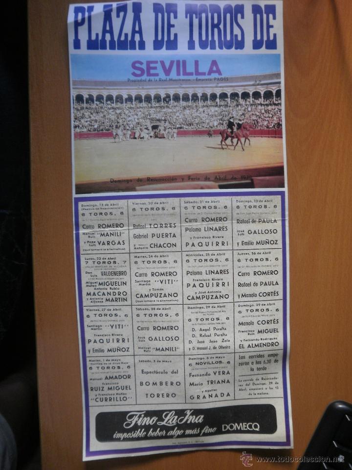 Carteles toros: Cartel de toros Sevilla 1970 - Foto 1