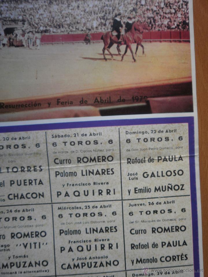 Carteles toros: Cartel de toros Sevilla 1970 - Foto 2