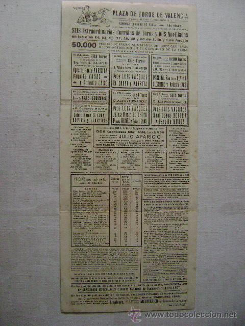 Carteles toros: TOROS EN VALENCIA.1948.T-137 - Foto 2
