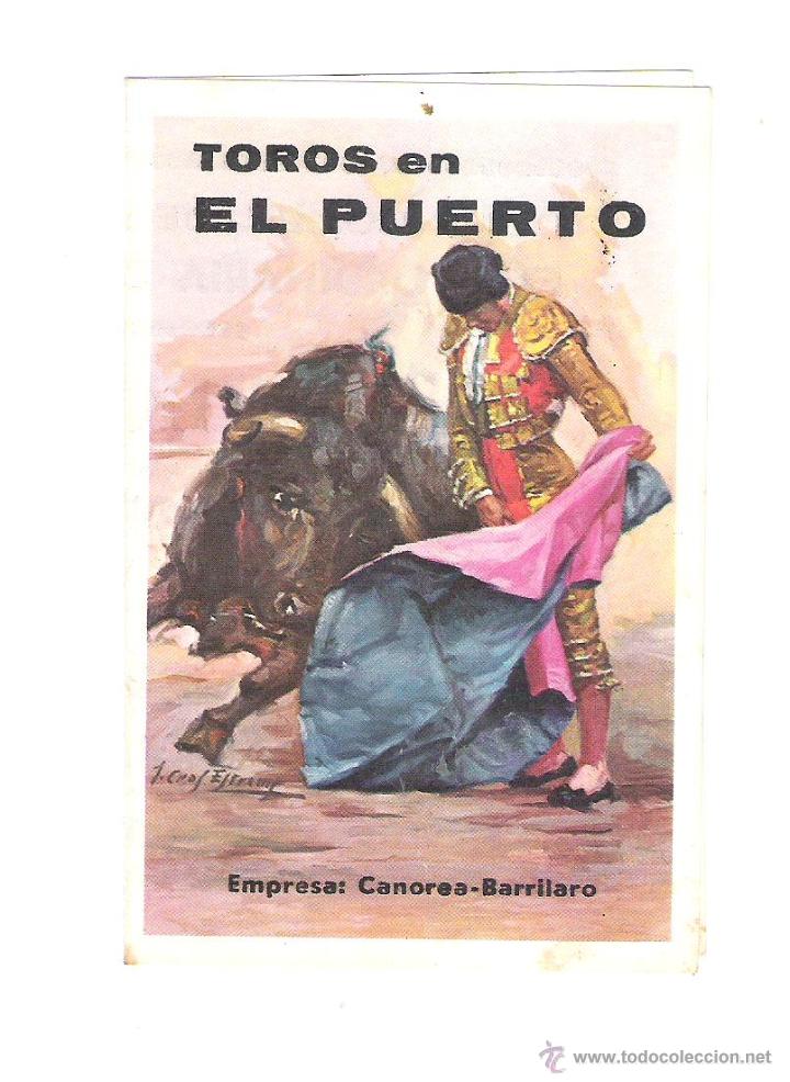 Carteles toros: CARTEL DE TOROS PROGRAMA DE MANO EL PUERTO 1978 - Foto 1
