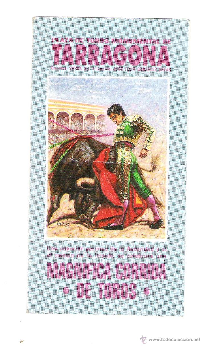 Carteles toros: CARTEL DE TOROS PROGRAMA DE MANO TARRAGONA 1994 - Foto 1