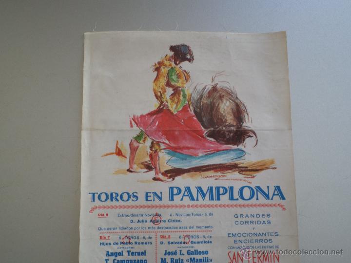 Carteles toros: CARTEL DE TOROS PAMPLONA 1981 - Foto 2