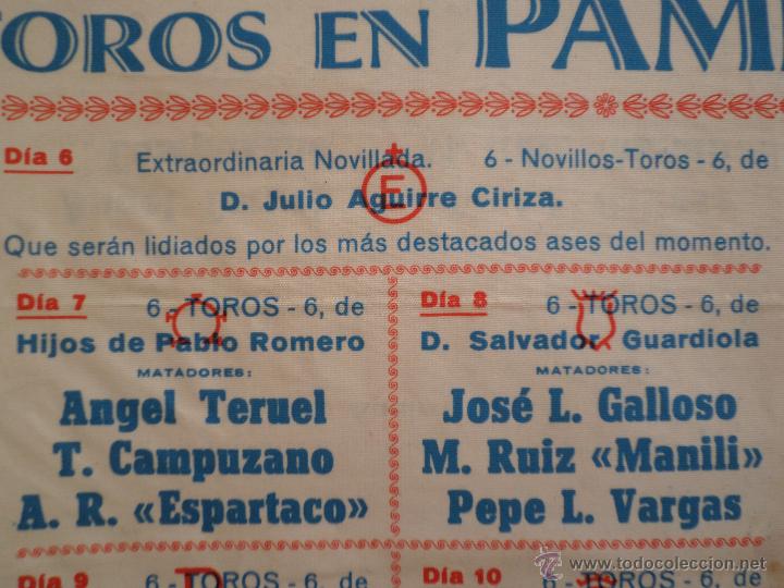 Carteles toros: CARTEL DE TOROS PAMPLONA 1981 - Foto 9