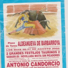 Carteles Toros: CARTEL DE TOROS DE ALDEANUEVA DE BARBARROYA ( TOLEDO )