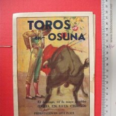 Carteles Toros: PROGRAMA TAURINO- PLAZA DE TOROS DE OSUNA-1950. Lote 51490270