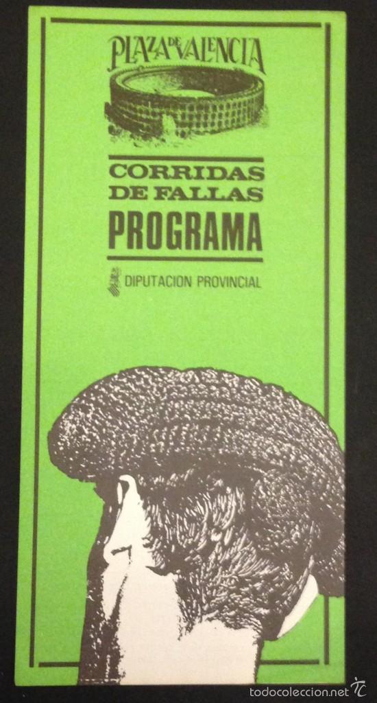 Carteles toros: PLAZA DE VALENCIA, CORRIDA DE FALLAS 1985 - Foto 1