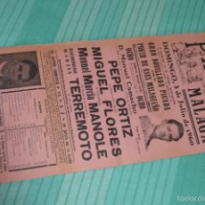 Carteles Toros: DOMINGO, 3 DE JULIO DE 1960 - CARTEL DE TOROS ORIGINAL - PLAZA DE TOROS DE MÁLAGA