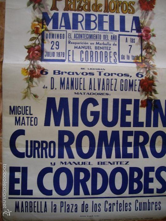 Carteles toros: PLAZA DE TOROS DE MARBELLA 1979 - Foto 2