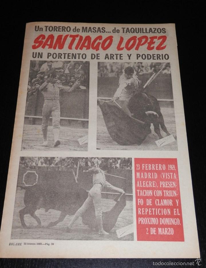 Carteles toros: TORERO SANTIAGO LOPEZ - Foto 1