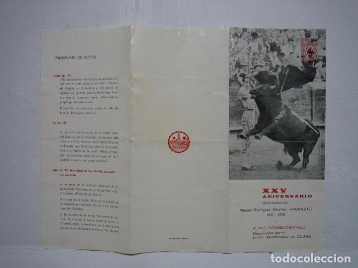Carteles toros: Tr&iacute;ptico de aniversario de la muerte de Manolete - Foto 2