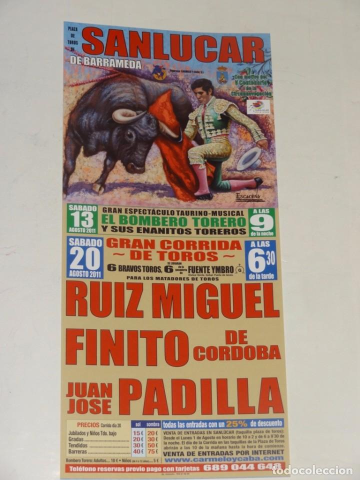Carteles toros: CARTEL TOROS SANLUCAR 2011 - Foto 1