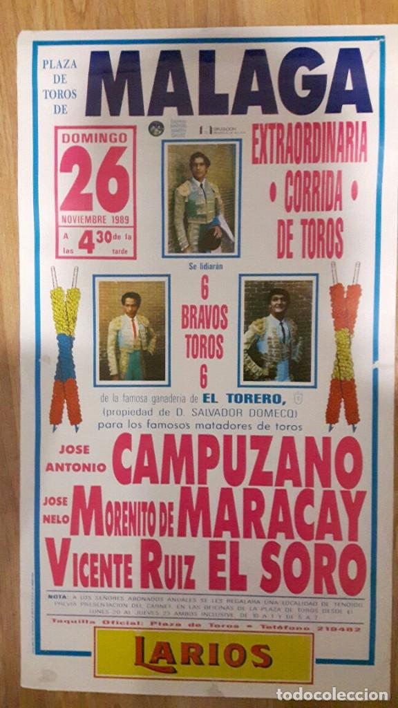 Carteles toros: Cartel toros malaga 1989 - Foto 1